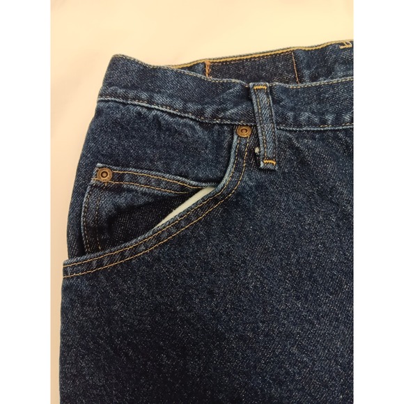 Wrangler Premium Quality Men's Regular Fit Dark Wash Denim‎ Jeans 42x30 - Picture 2 of 11